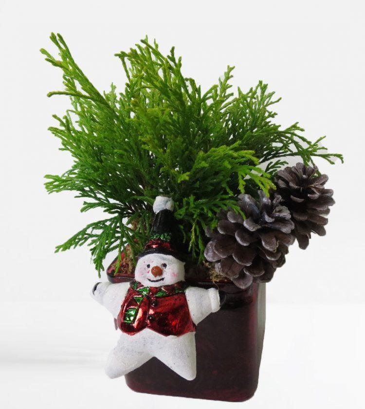 Golden Snowman Planter Flower Co.