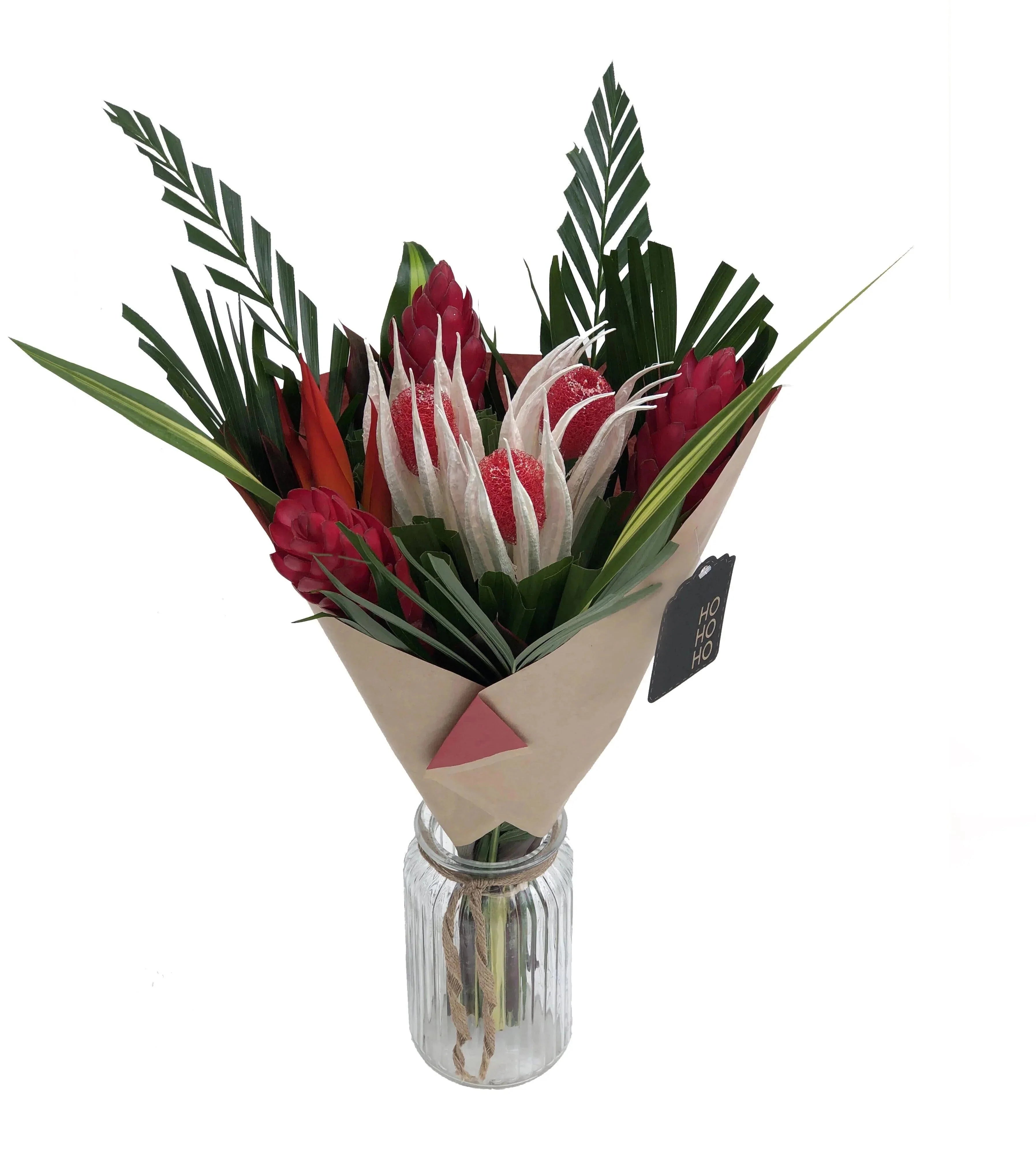 HoHo™ Holiday Bouquet Toronto Flower Co. is a tropical design with exotic flowers that will amaze any flower lover this holiday season. Looking for a different yet stunning and long-lasting gift? This is it!