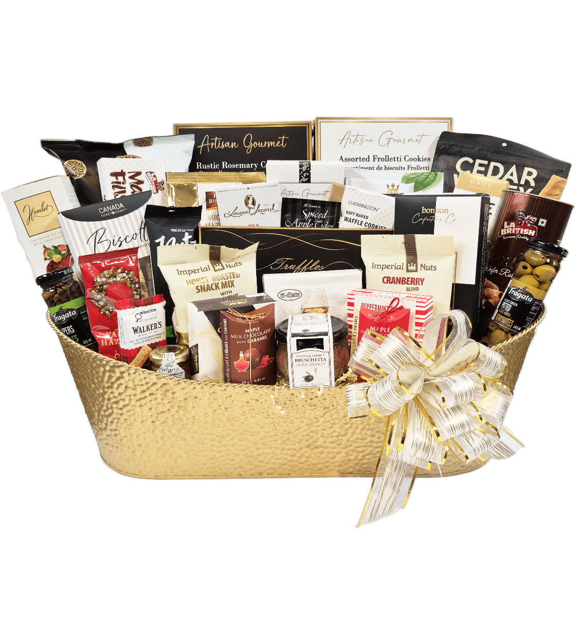 Deluxe White Crate Luxury Gift Basket