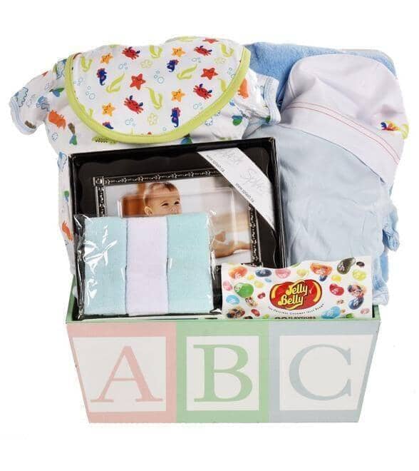 ABC Baby Gift Basket Blue