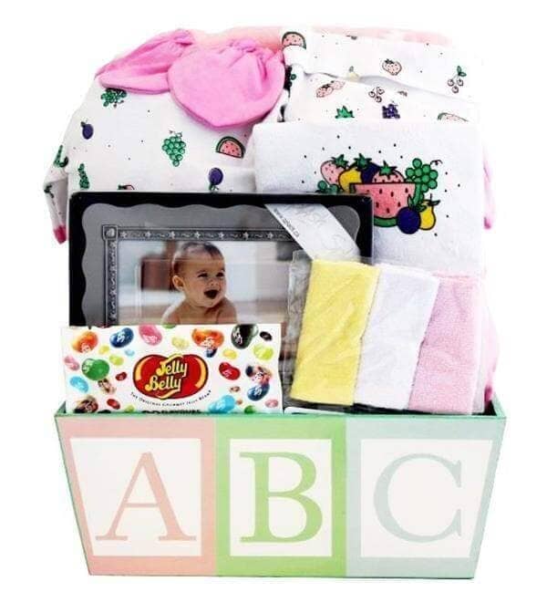 ABC Baby Gift Basket Pink™ Newborn Gift Set