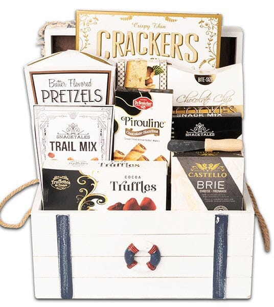Epicerie Fine Gourmet Basket by Flower Co. was created thinking of those whose passion is to enjoy quality food. Send this basket with selected gourmet snacks.