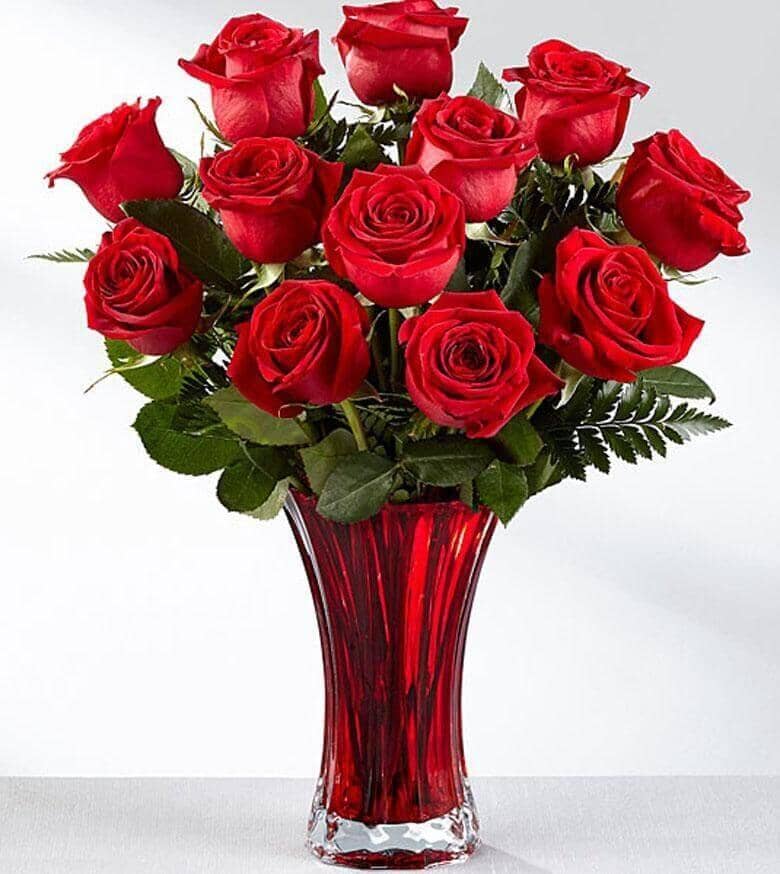 Luxury Red Rose Bouquet, Romantic Flowers