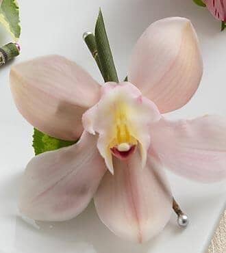 Pink Cymbidium Orchid Boutonniere™